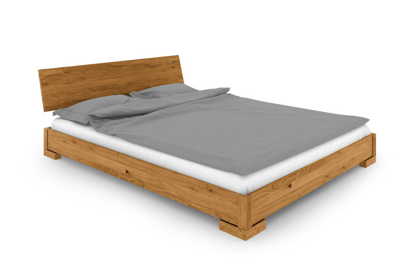 Łóżko VENTO E-0 90x190 cm z Drewnianym Zagłówkiem Dąb Dziki, 881627