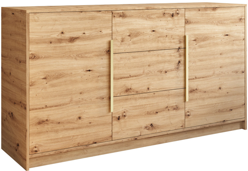 Komoda z szufladami i uchwytami 150 cm dąb artisan LESTO, 8820524