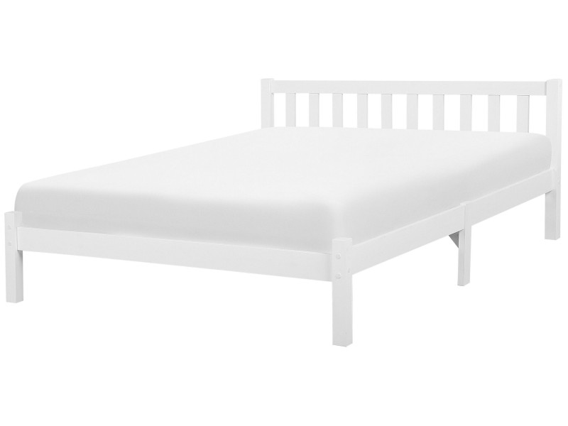 Łóżko podwójne drewno 180x200 białe, 882940