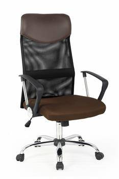 Fotel biurowy Spiner brązowy PU, 883925