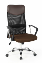 Fotel biurowy Spiner brązowy PU