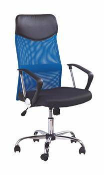 Fotel biurowy Spiner niebieski PU, 884391