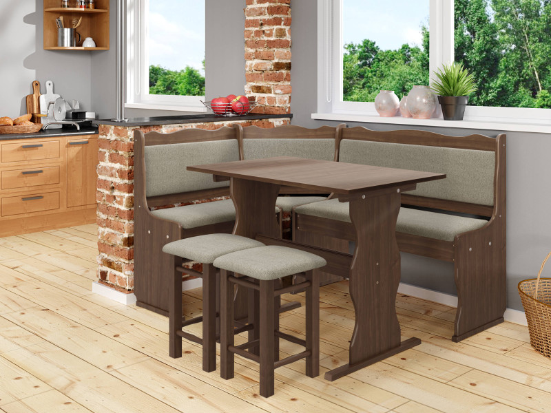 Narożnik kuchenny + stół z taboretami Mini, 8846028