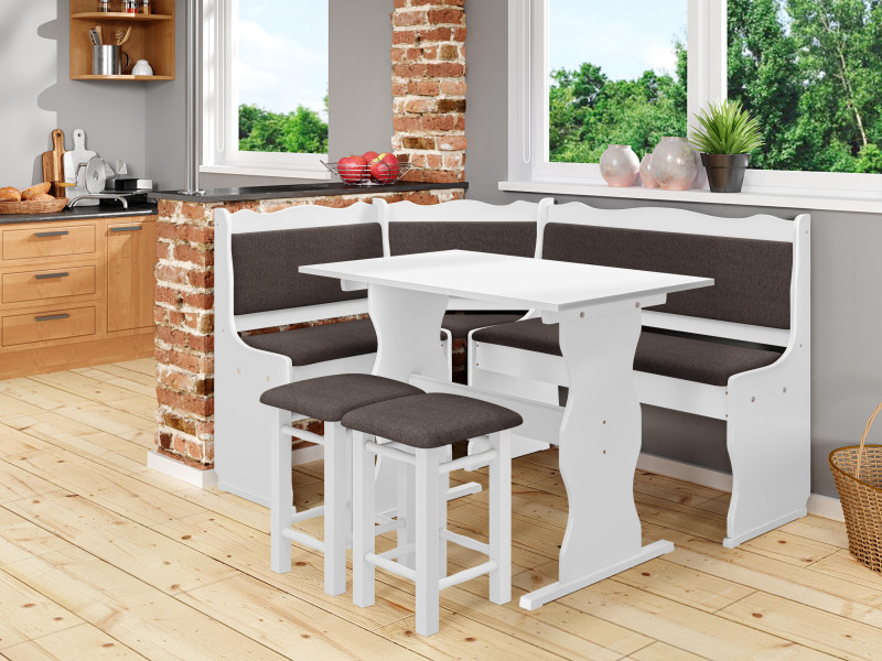 Narożnik kuchenny + stół z taboretami Mini, 8846040