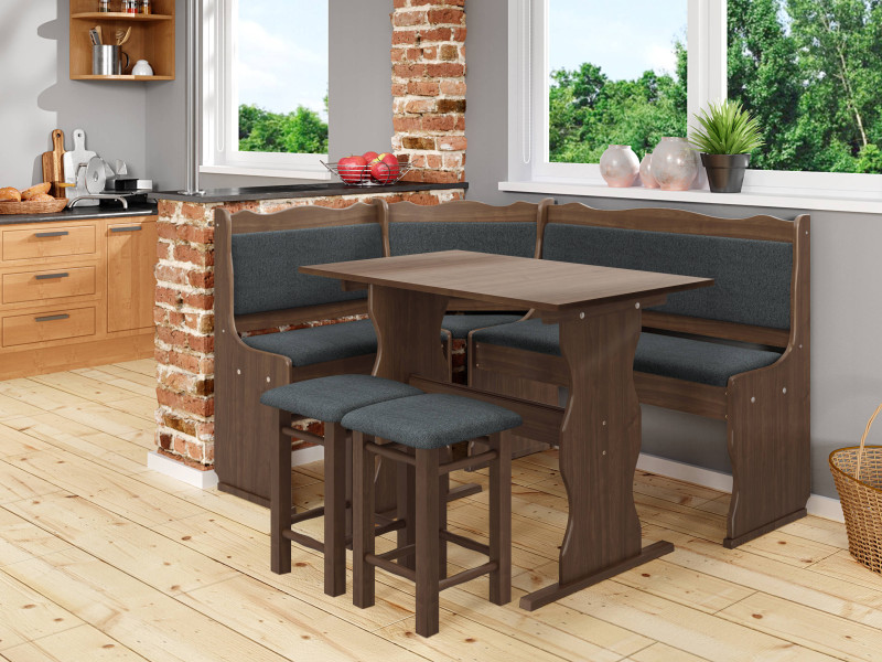 Narożnik kuchenny + stół z taboretami Mini, 8846094