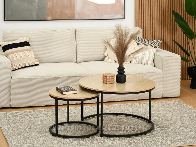 Nowoczesny Stolik Karel 2W1 Sonoma Czarny Do Salonu, 8846217
