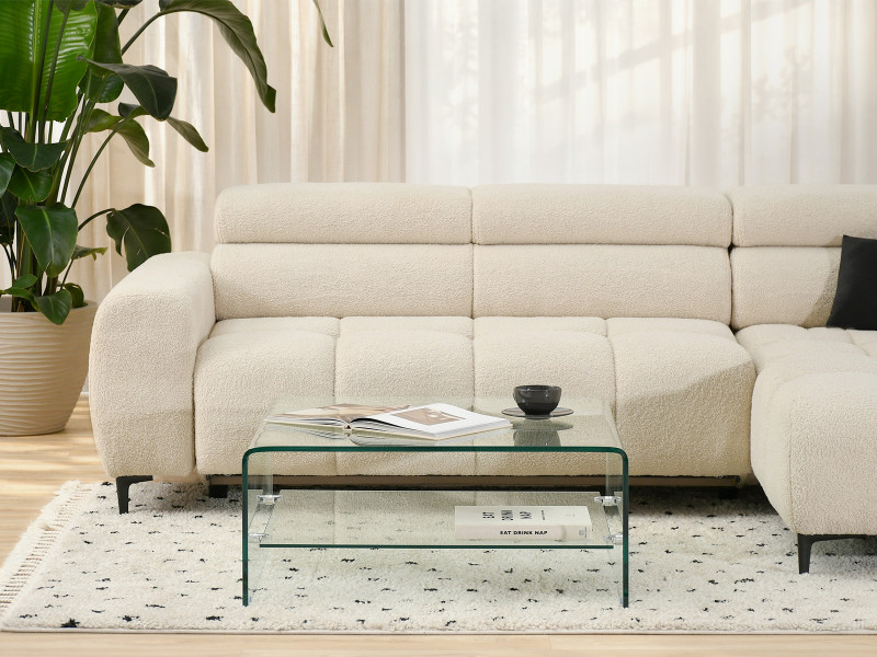 Nowoczesna Ława Beryl xl szkło gięte do salonu, 8846255