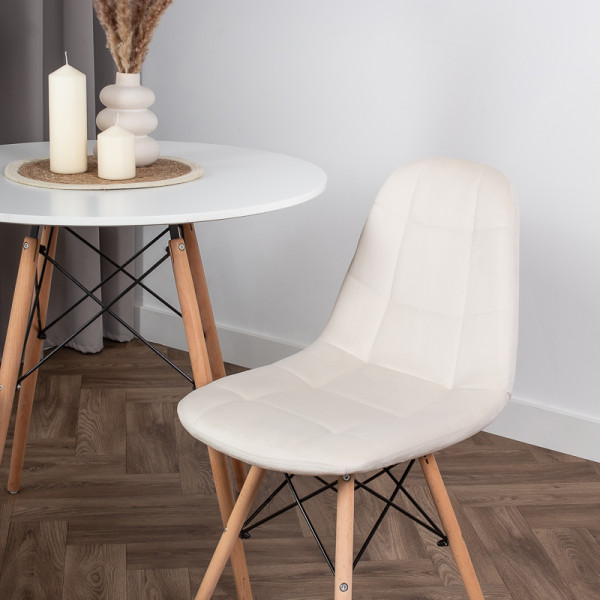 KRZESŁO TAPICEROWANE WELUROWE VELVET DO SALONU KUCHNI JADALNI SKANDYNAWSKIE, 8860570