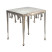 FineBuy stolik pomocniczy kwadratowy 45,5x45,5x51 cm, aluminium srebrne, 8866811