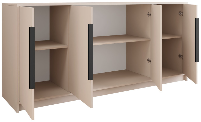 Komoda czterodrzwiowa do salonu 200 cm kaszmir LESTO, 8869058