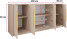 Komoda czterodrzwiowa do salonu 200 cm kaszmir LESTO, 8869059