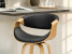 Designerski hoker z drewna z obrotowym siedziskiem Bent nr 51 dąb czarny, 8872053