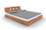 Inny kolor wybarwienia: Łóżko VENTO E-4 200x220 cm z Drewnianym Zagłówkiem Buk Dziki
