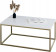 Stolik kawowy Neri 100x60 cm Loft do salonu Złoty + Biały Połysk, 8874673
