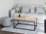 Stolik kawowy Neri 100x60 cm Loft do salonu Czarny + Dąb Artisan, 8874687