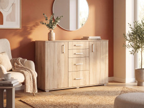 Komoda z szufladami 130 cm MERIDA dąb sonoma