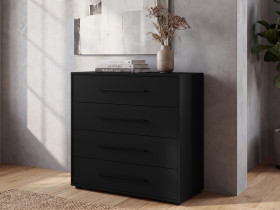 Komoda 98 cm z szufladami MAXIDO czarny