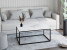 Stolik kawowy Neri 100x60 cm Loft do salonu Czarny + Biały Mat, 8875096