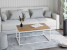 Stolik kawowy Neri 100x60 cm Loft do salonu Biały + Dąb Lancelot, 8875272