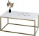 Stolik kawowy Neri 100x60 cm Loft do salonu Złoty + Biały Mat, 8875291