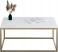 Stolik kawowy Neri 100x60 cm Loft do salonu Złoty + Biały Mat, 8875292