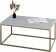 Stolik kawowy Neri 100x60 cm Loft do salonu Złoty + Beton Jasny, 8875363