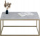 Stolik kawowy Neri 100x60 cm Loft do salonu Złoty + Beton Jasny, 8875364