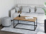 Stolik kawowy Neri 100x60 cm Loft do salonu Czarny + Dąb Lancelot, 8875497