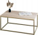 Stolik kawowy Neri 100x60 cm Loft do salonu Złoty + Dąb Sonoma, 8875515