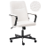 Fotel biurowy regulowany boucle biały, 8880397
