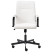 Fotel biurowy regulowany boucle biały, 8880400
