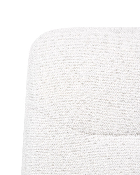 Fotel biurowy regulowany boucle biały, 8880404