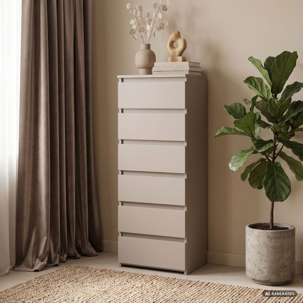Komoda CL6 Kaszmir 40 cm 6 szuflad 40x35x109 cm, 8881533