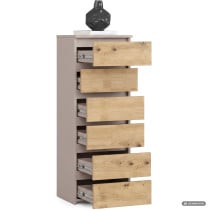 Komoda CL6 Kaszmir 40 cm 6 szuflad kolor Dąb Artisan mat 40x35x109 cm