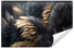 Inny kolor wybarwienia: Fototapeta Czarno-złote Pióra W Stylu Glamour 360x240cm