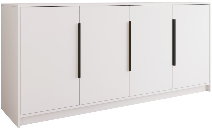 Biała komoda 200 cm z 4 drzwiami do salonu sypialni LESTO, 8892880
