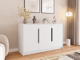 Komoda 150 cm do salonu z 3 drzwiami LESTO biała