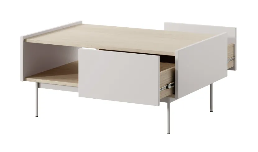 Stolik kawowy Covel kaszmir 97 cm z szufladą loft, 8901455