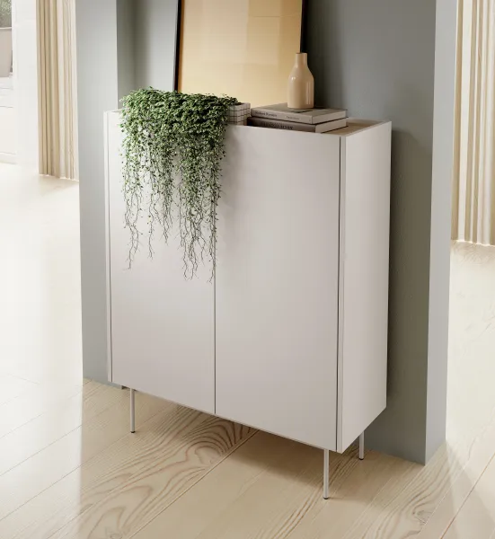 Komoda Covel kaszmir 97 cm minimalistyczna na nóżkach, 8903741