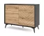 Komoda Divero dąb evoke 104 cm z frezowanymi frontami, 8903991