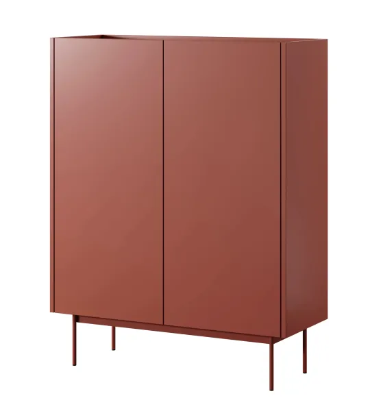 Komoda Covel ceramiczna czerwona 97 cm na metalowych nogach, 8904014