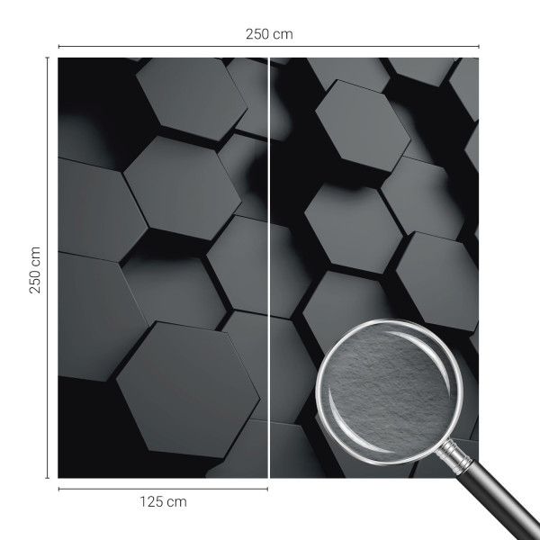 Nowoczesne tapety flizelinowe Sześciokąty 3D 250x250 Wallfluent, 8926737