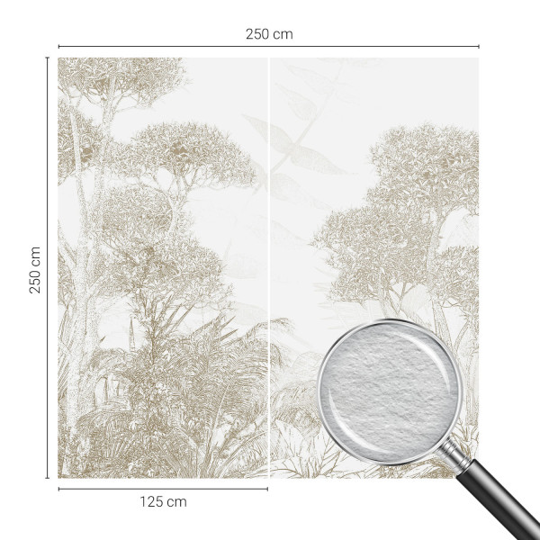 Tapeta ścienna na flizelinie Tropikalna roślinność 250x250 Tulup, 8935606