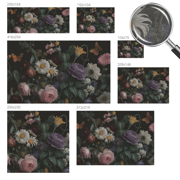 Tapeta ścienna na flizelinie Kwiatowa elegancja 208x146 Tulup, 8943858