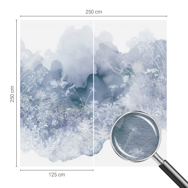 Fototapeta na flizelinie Kwiatowa łąka 250x250 Wallfluent, 8954118