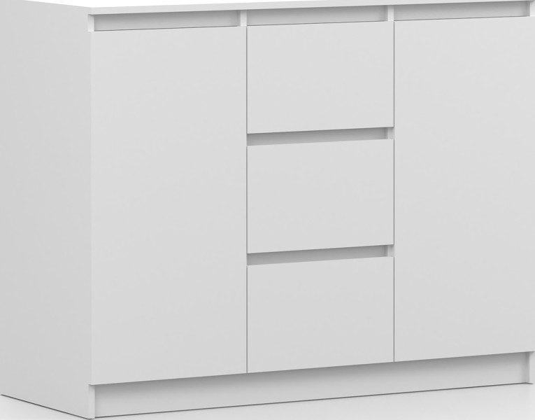 Komoda szeroka biała z szufladami 120 cm SAVIO, 8961850