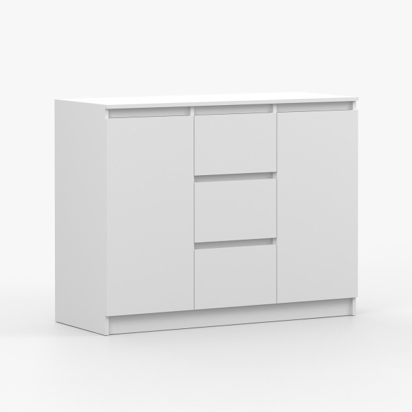 Komoda szeroka biała z szufladami 120 cm SAVIO, 8961853