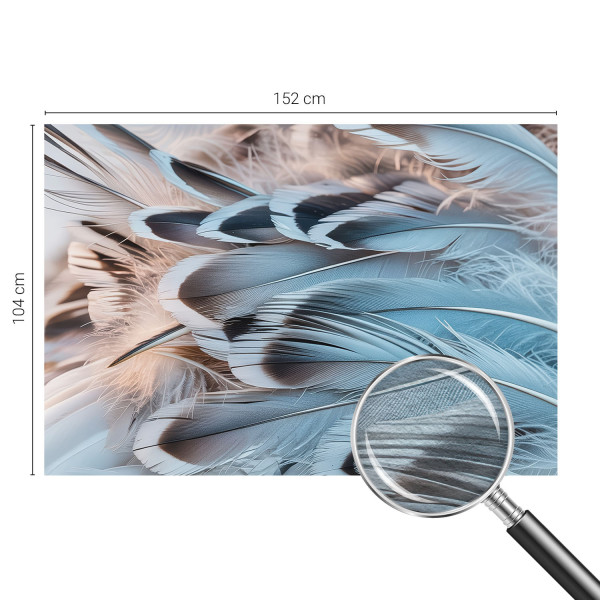 Tapeta flizelinowa do pokoju Błękitne pióra 152x104 Tulup, 8964250