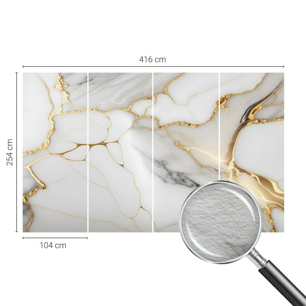 Tapeta na flizelinie Marmurowa elegancja 416x254 Wallfluent, 8967358
