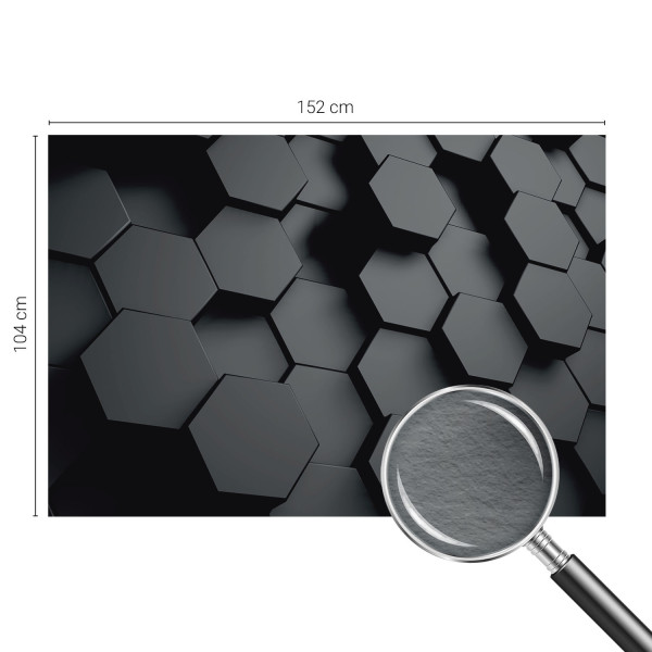 Nowoczesne tapety flizelinowe Sześciokąty 3D 152x104 Tulup, 8969091